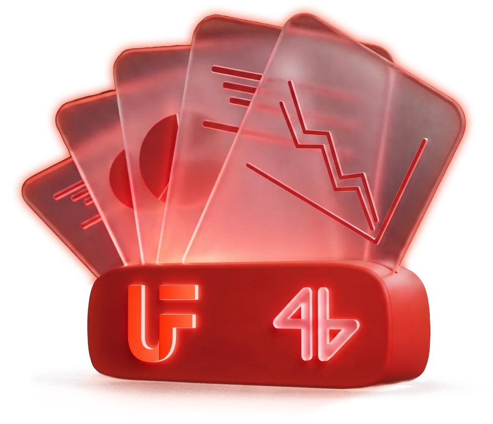 Fanned-out report cards above the UserFlow and 4Based logos