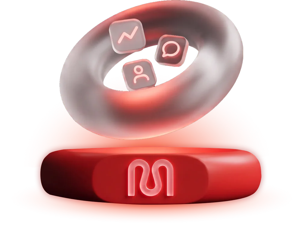 Tiles for stats, chat and contacts above the Maloum logo