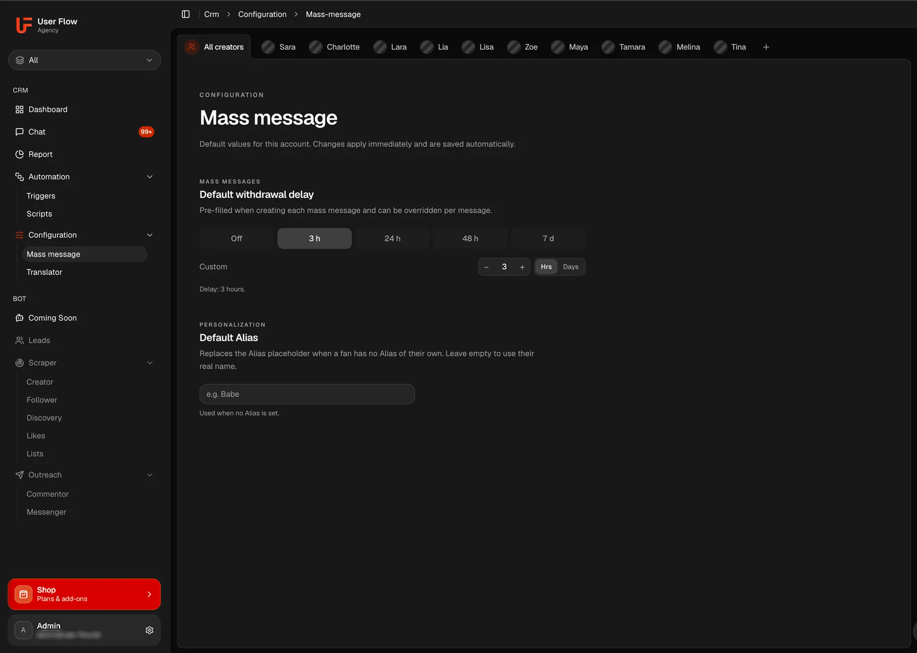 UserFlow: Massennachrichten im Maloum-System